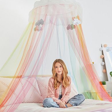 Make It Real 3C4G Over The Rainbow Hanging Net Bed Canopy