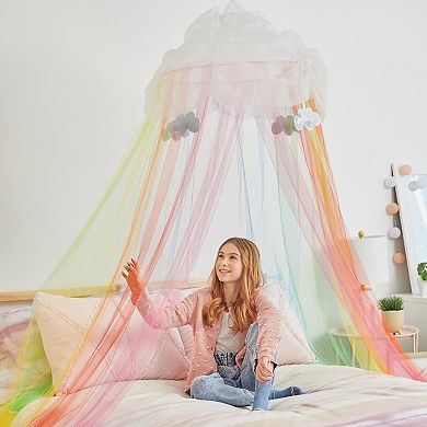 Make It Real 3C4G Over The Rainbow Hanging Net Bed Canopy