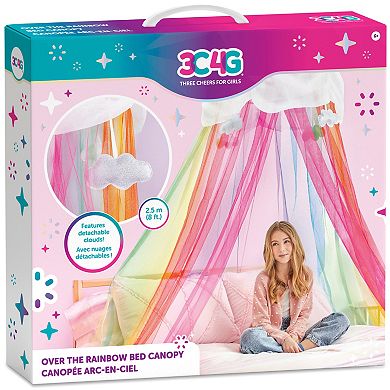 Make It Real 3C4G Over The Rainbow Hanging Net Bed Canopy