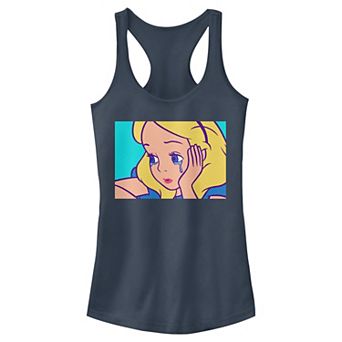 Disney's Alice In Wonderland Sad Alice Juniors' Racerback Tank Top