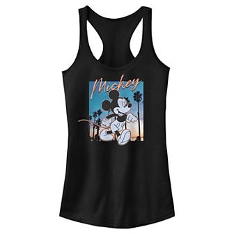Disney's Mickey Mouse Sunset Walk Juniors' Racerback Tank Top