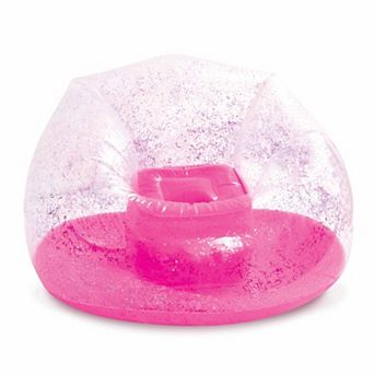 Make It Real 3C4G Pink Glitter Confetti Inflatable Chair