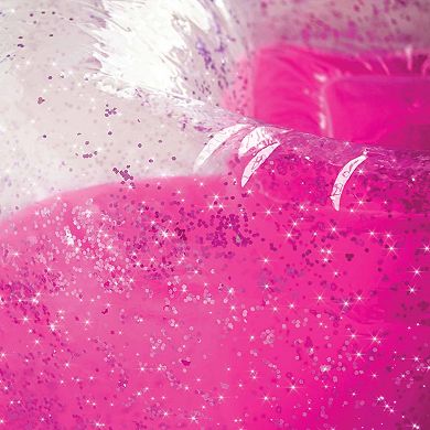 Make It Real 3C4G Pink Glitter Confetti Inflatable Chair