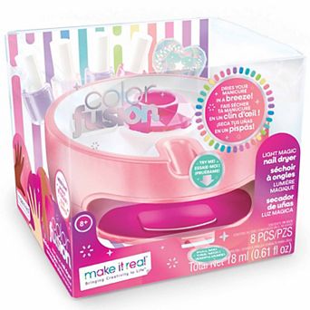 Make It Real 8 pc Color Fusion Light Magic Nail Dryer All-In-One Home Manicure Kit