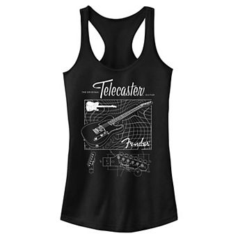 Juniors' Fender The Original Telecaster Racerback Tank Top