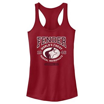 Juniors' Fender World's Finest Musical Instruments Racerback Tank Top