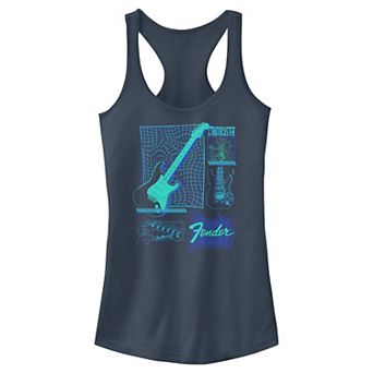 Juniors' Fender Stratocaster Infographic Racerback Tank Top