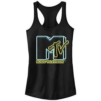Juniors' MTV Neon Lights Logo Racerback Tank Top