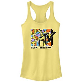 Juniors' MTV Paper Scraps Logo Racerback Tank Top