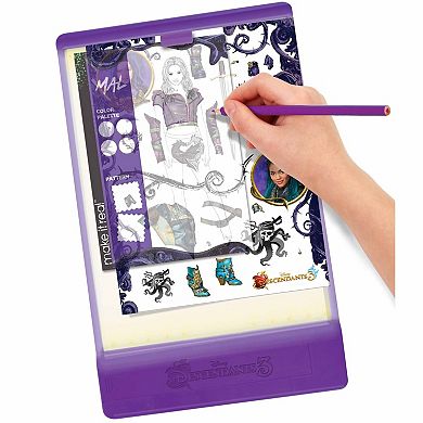 Disney's Descendants 3 Make It Real Fashion Design Tracing Light Table Draw Sketch & Create Fashion Coloring Book Kit