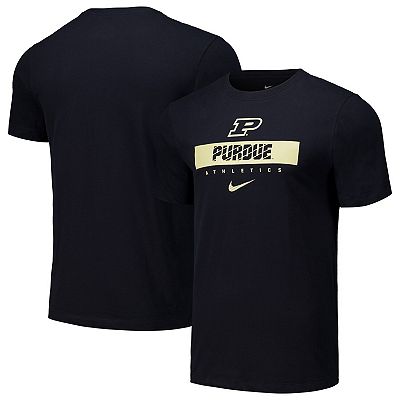 Men s Nike Black Purdue Boilermakers 2024 Sideline Performance T Shirt