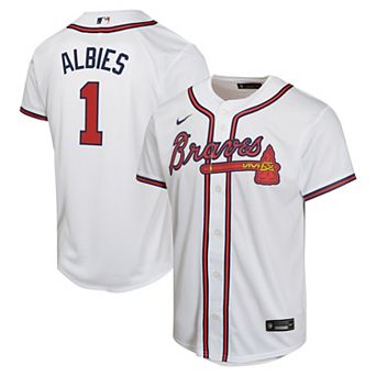 Youth Nike Ozzie Albies White Atlanta Braves Home Game Player Jersey