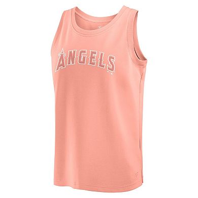 Men's Fanatics Coral Los Angeles Angels Elements Tank Top