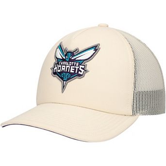 Men's Mitchell & Ness Cream Charlotte Hornets Trucker Adjustable Hat