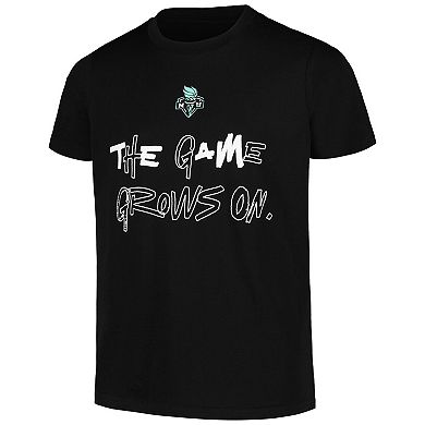 Youth round21 Breanna Stewart Black New York Liberty Player Signature Name & Number T-Shirt