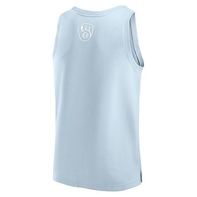 Men's Fanatics Light Blue Milwaukee Brewers Elements Tank Top