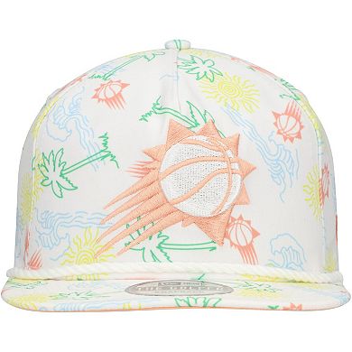 Men's New Era White Phoenix Suns Palm Trees and Waves Golfer Adjustable Hat