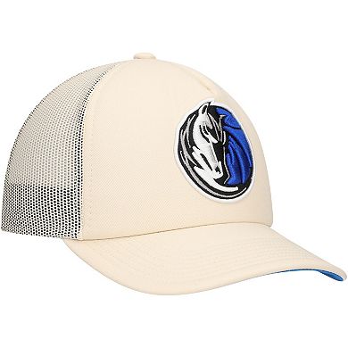 Men's Mitchell & Ness Cream Dallas Mavericks Trucker Adjustable Hat