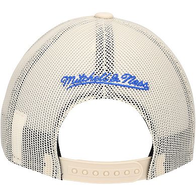 Men's Mitchell & Ness Cream Dallas Mavericks Trucker Adjustable Hat