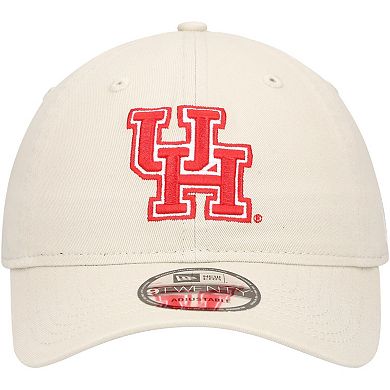 Men's New Era Cream Houston Cougars Team 9TWENTY Adjustable Hat