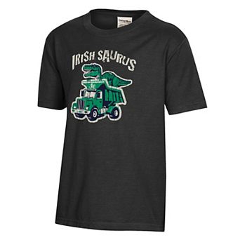 Youth ComfortWash Black Notre Dame Fighting Irish Dino Truck T-Shirt