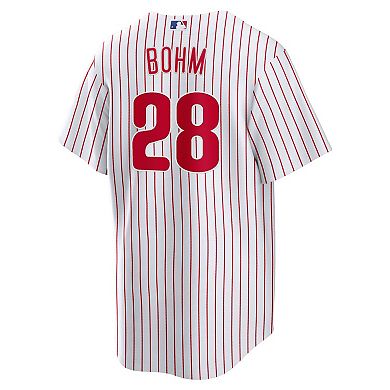 Men's Nike Alec Bohm White Philadelphia Phillies Replica Player Jersey