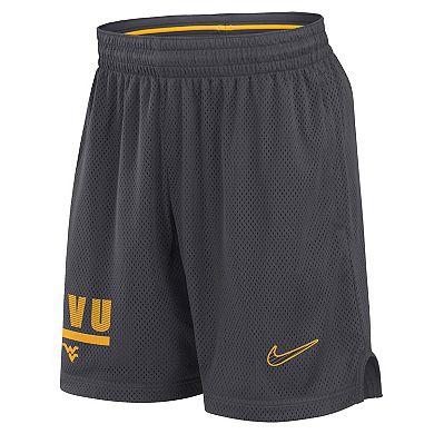 Men's Nike Anthracite West Virginia Mountaineers 2024 Sideline Mesh Shorts