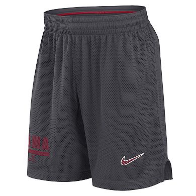Men's Nike Anthracite Alabama Crimson Tide 2024 Sideline Mesh Shorts