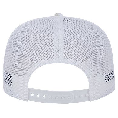 Men's New Era White Pittsburgh Pirates Logo Dunes A-Frame Trucker 9FIFTY Snapback Hat