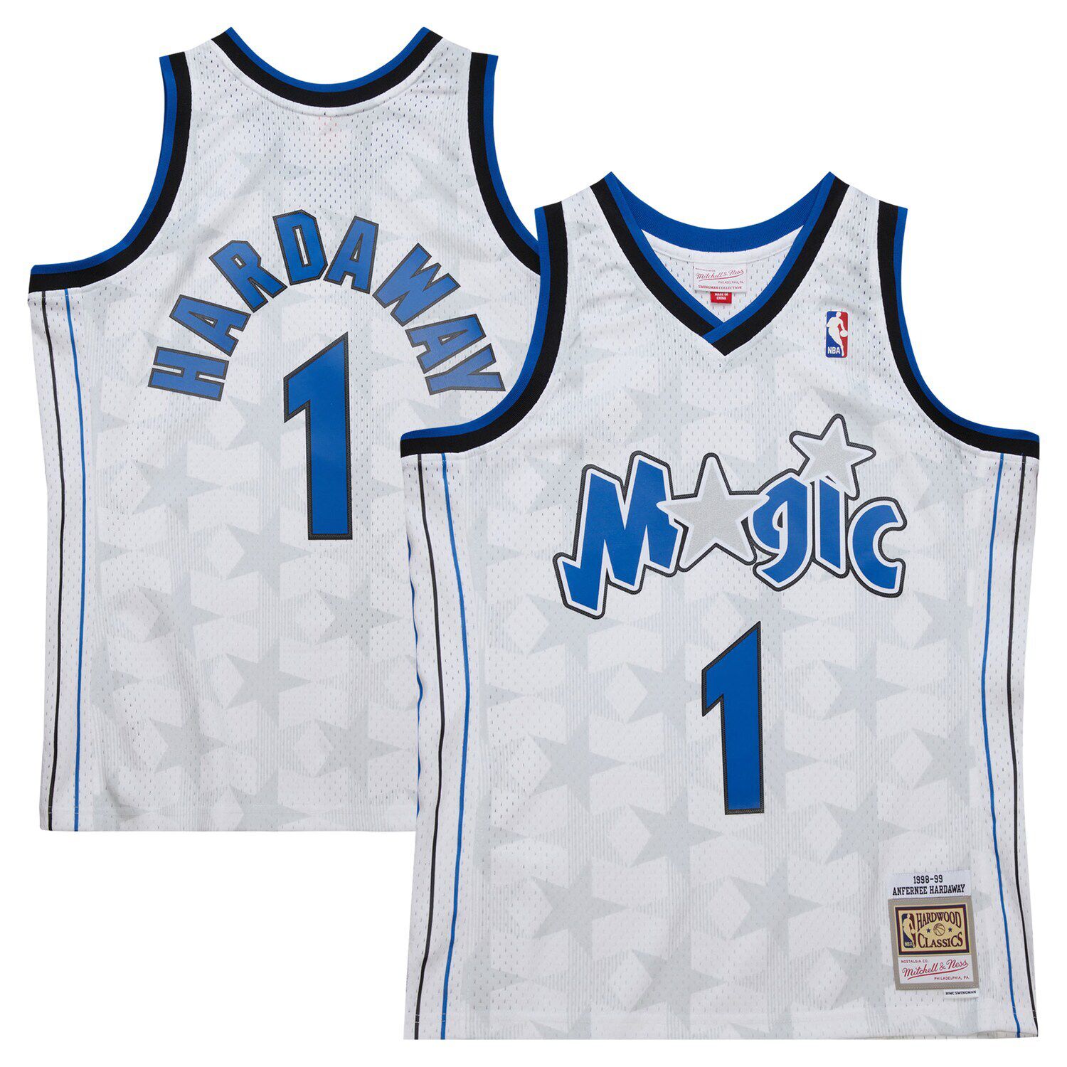 Maillot Orlando Magic Penny Hardaway Mitchell & Ness - Bleu Rayures - Taille L Jeunesse - Occasion