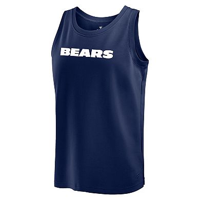 Men's Fanatics Navy Chicago Bears Elements Tank Top