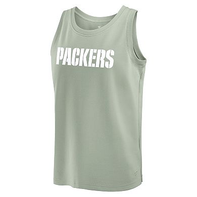 Men's Fanatics Light Green Green Bay Packers Elements Tank Top