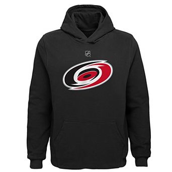 Youth Black Carolina Hurricanes Primary Logo Pullover Hoodie
