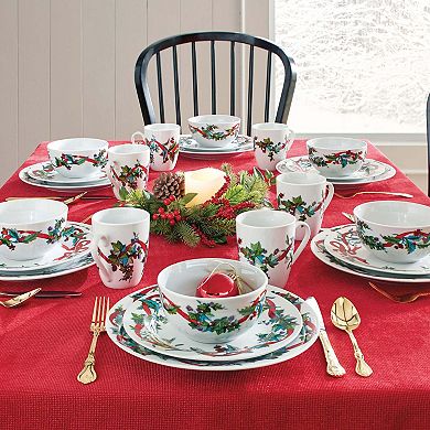 Brylanehome 16 Piece Christmas Dinnerware Set