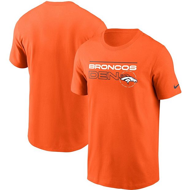 Men s Nike Orange Denver Broncos Broadcast Essential T Shirt