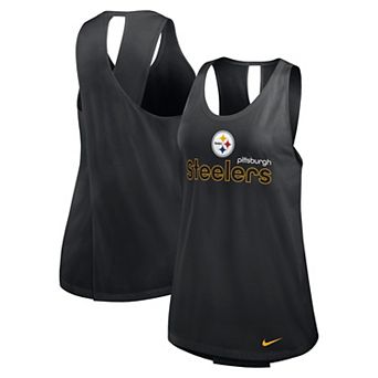 Women's Nike Black Pittsburgh Steelers Plus Size Performance Tank Top
