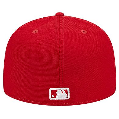 Men's New Era Red Atlanta Braves Logo 59FIFTY Fitted Hat