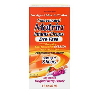 Motrin® Infants’ Concentrated Drops, Dye-Free, Berry, 1 Fl. Oz