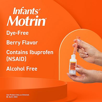 Motrin® Infants’ Concentrated Drops, Dye-Free, Berry, 1 Fl. Oz