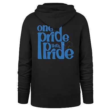 Men's '47 Black Detroit Lions Pride Headline Pullover Hoodie