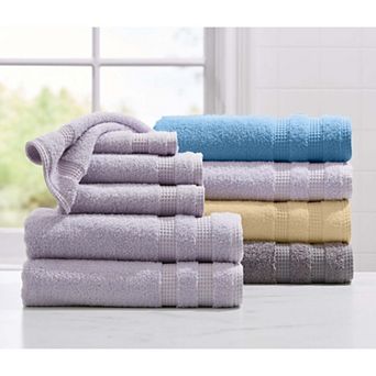 BrylaneHome Waffle Quick Dry 6 pc Bath Towel Set