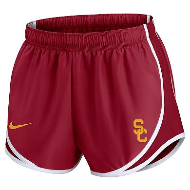 Women's Nike Cardinal USC Trojans Primetime Tempo Performance Shorts