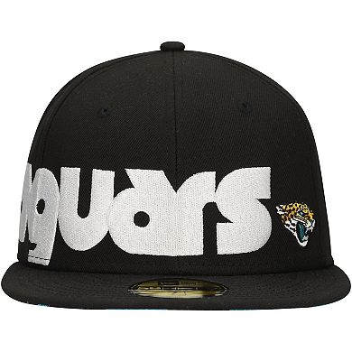 Men's New Era Black Jacksonville Jaguars Checkered Undervisor 59FIFTY Fitted Hat