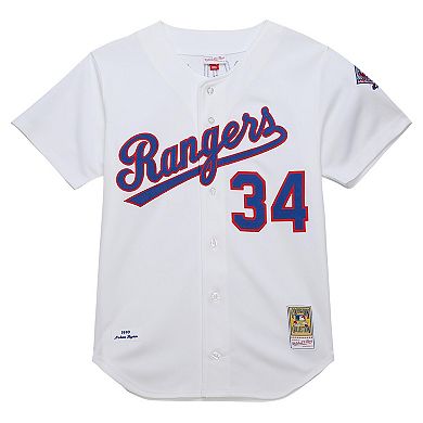 Men's Mitchell & Ness Nolan Ryan Nolan Ryan White Texas Rangers 1993 Cooperstown Collection Authentic Jersey