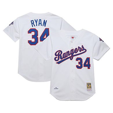 Men's Mitchell & Ness Nolan Ryan Nolan Ryan White Texas Rangers 1993 Cooperstown Collection Authentic Jersey