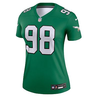 Women's Nike Jalen Carter Kelly Green Philadelphia Eagles Legend Jersey