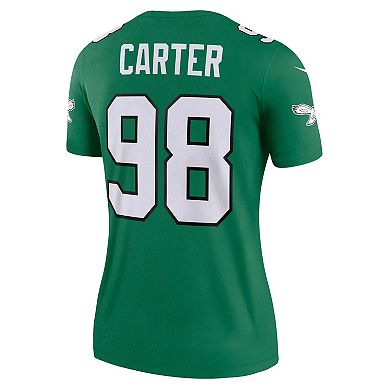 Women's Nike Jalen Carter Kelly Green Philadelphia Eagles Legend Jersey