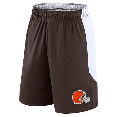 Men's Fanatics Brown/White Cleveland Browns Go Hard Shorts