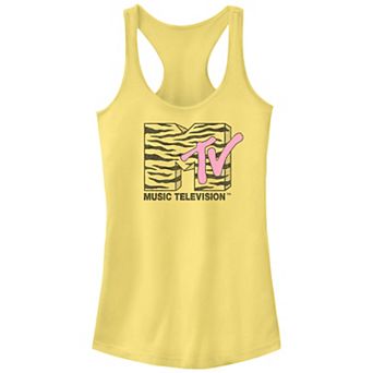 Juniors' MTV Zebra Print Logo Racerback Tank Top