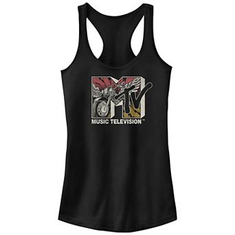 Juniors' MTV Bike Logo Racerback Tank Top